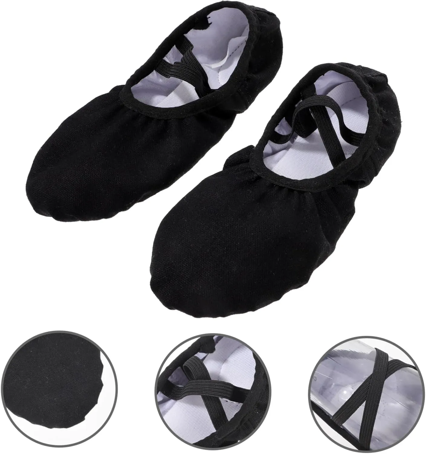 1pair Ballet Shoes for Girls Breathable Non- Dancing Flats for Yoga Ballet and Barre Comfort Cushioning Design