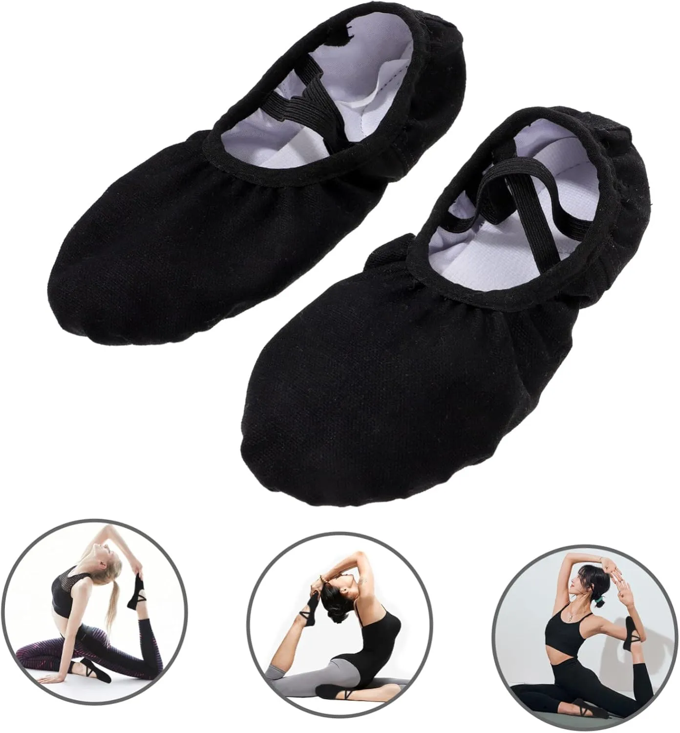 1pair Ballet Shoes for Girls Breathable Non- Dancing Flats for Yoga Ballet and Barre Comfort Cushioning Design