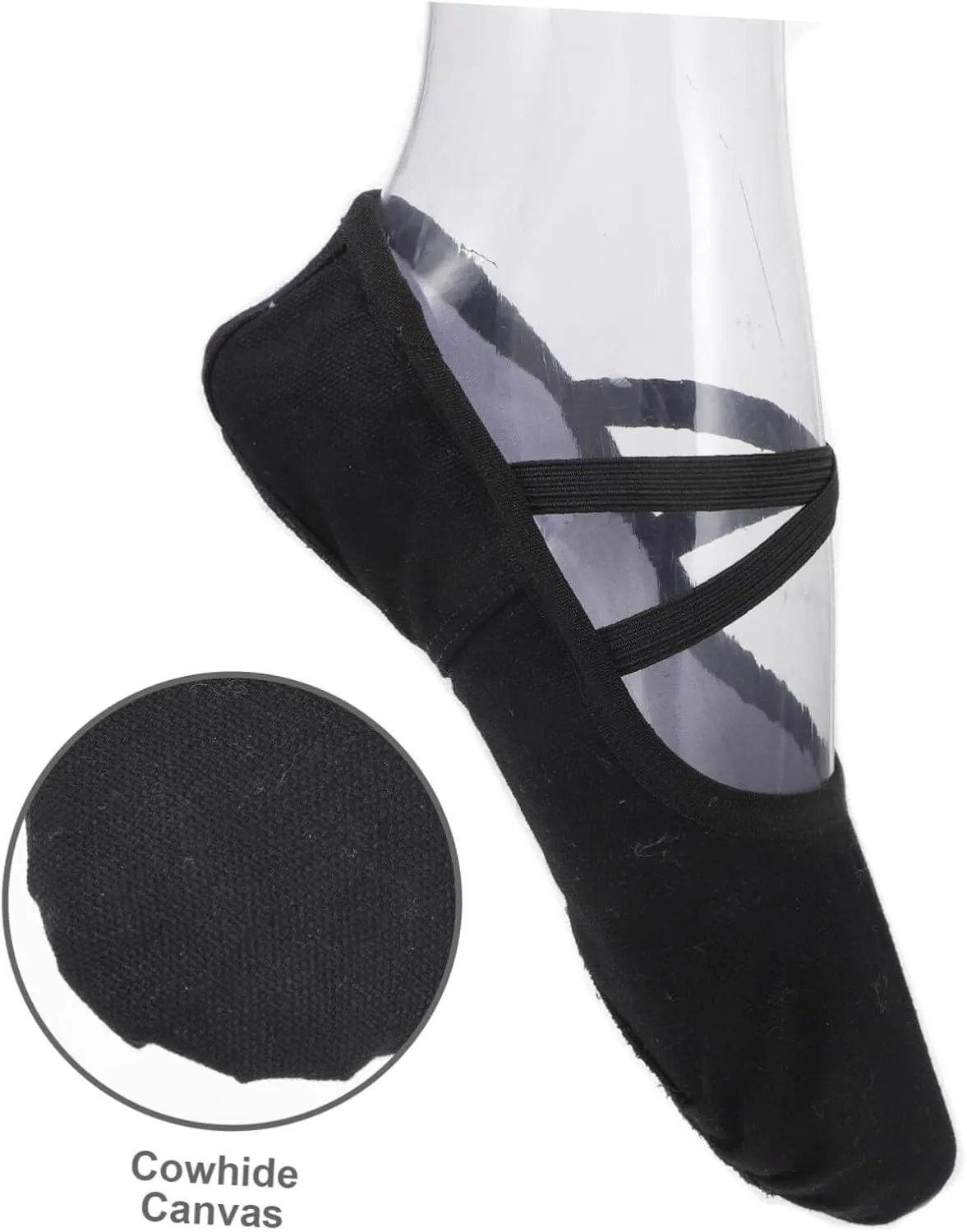 1pair Ballet Shoes for Girls Breathable Non- Dancing Flats for Yoga Ballet and Barre Comfort Cushioning Design