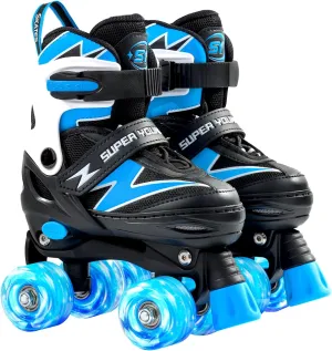 Adjustable Roller Skates Boys Kids Ages 5-8 8-12 Roller Skates Girls with Light up Wheels, Fun Rollerskate for Youth Toddlers