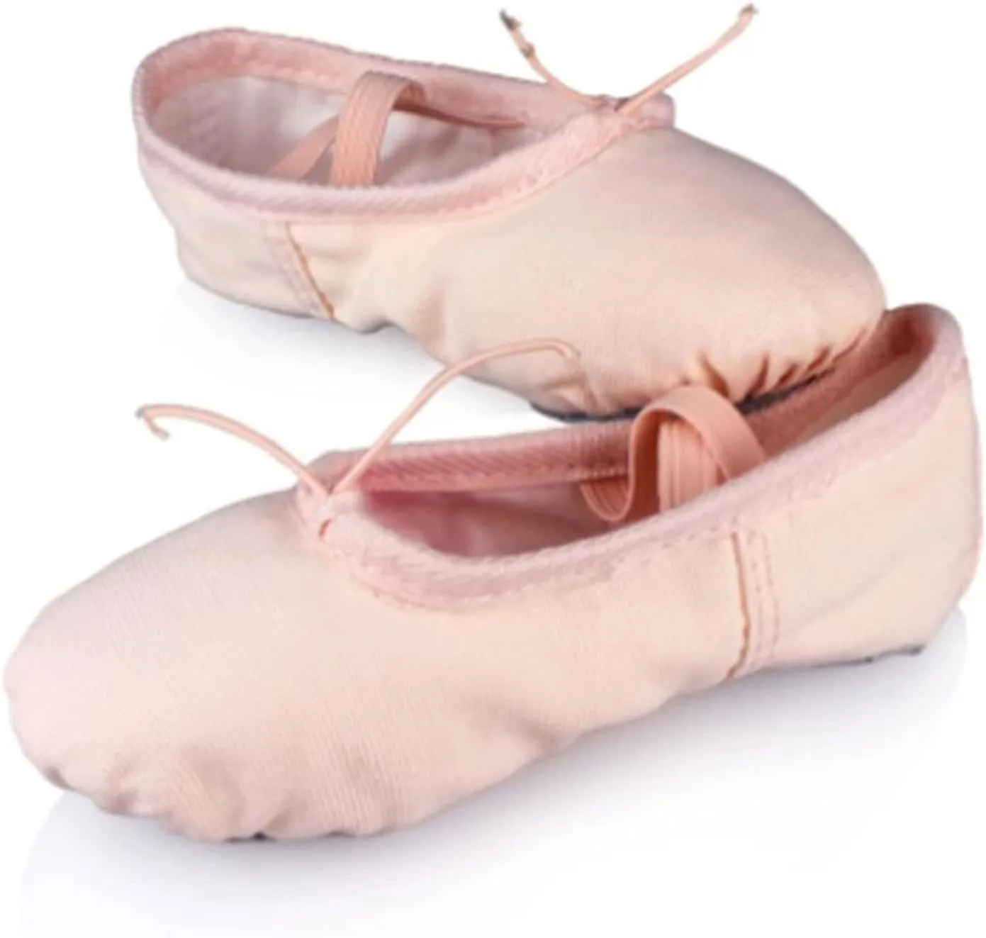 Ballet Shoes 3 Pairs Dance Shoes for Children Ballet Shoes for Girls Ballet Flats Kids Canvas Split Sole Ballerina Practice Shoes for Dancing Dance Slippers for Girls TodNude-11 UK