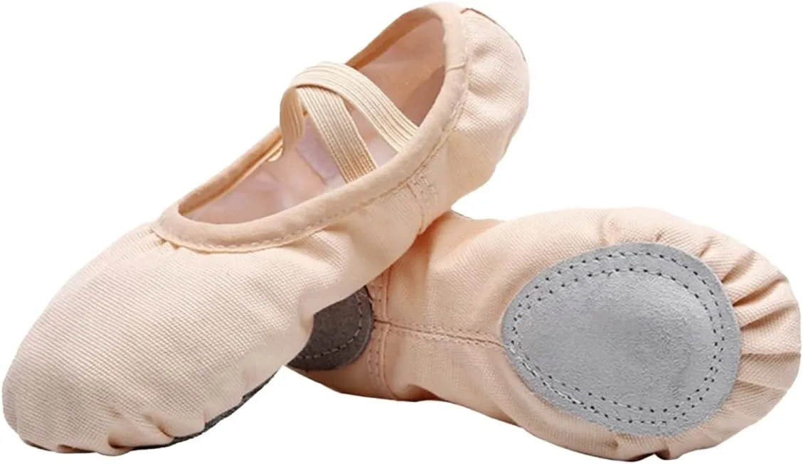 Ballet Shoes for Girls Ballet Slippers Canvas Ballet Dance Shoes for Toddler/Little Kid/Big Kid