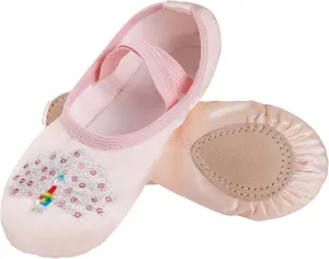 Ballet Shoes for Girls, Split Sole Toddler Ballet Shoes Satin Ballet Slippers for Girls Toddler/Little/Big Kid