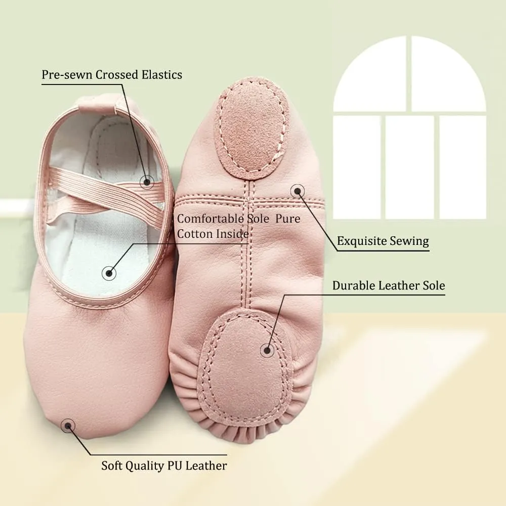 Ballet Shoes for Girls Toddlers Practice Shoes Girls Ballet Shoe Yoga Shoes Ballet Slippers Flats for Toddler Kids Dancing
