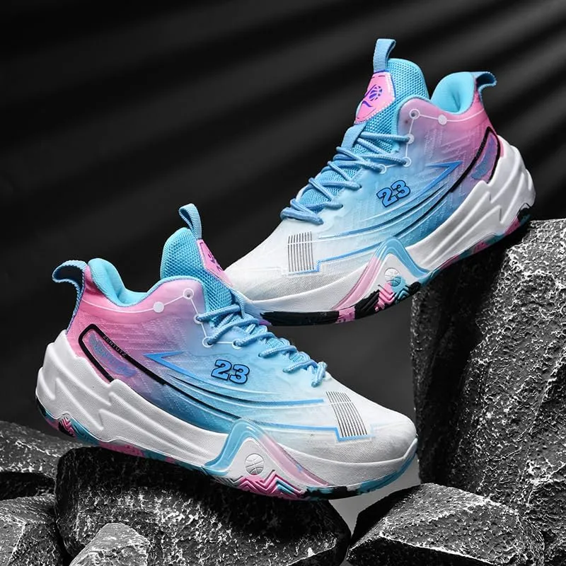 Basketball Shoes for Women and Men, Lightweight Non Slip Outdoor Sports Fashion Sneakers Green(Multi,5.5)