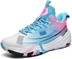 Basketball Shoes for Women and Men, Lightweight Non Slip Outdoor Sports Fashion Sneakers Green(Multi,5.5)
