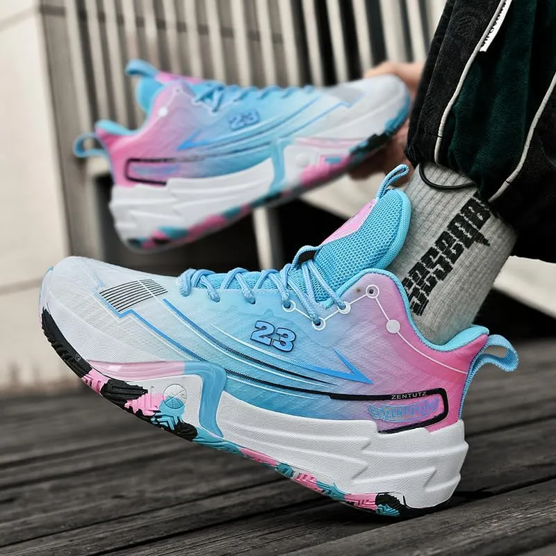 Basketball Shoes for Women and Men, Lightweight Non Slip Outdoor Sports Fashion Sneakers Green(Multi,5.5)