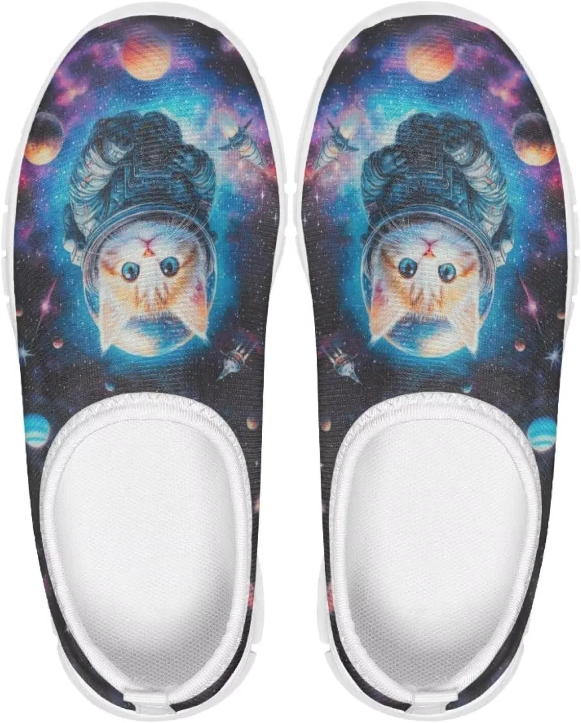 Boys Slip On Sneakers Cool Galaxy Themed Tennis Shoes Running Shoes
