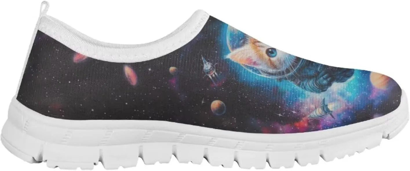 Boys Slip On Sneakers Cool Galaxy Themed Tennis Shoes Running Shoes