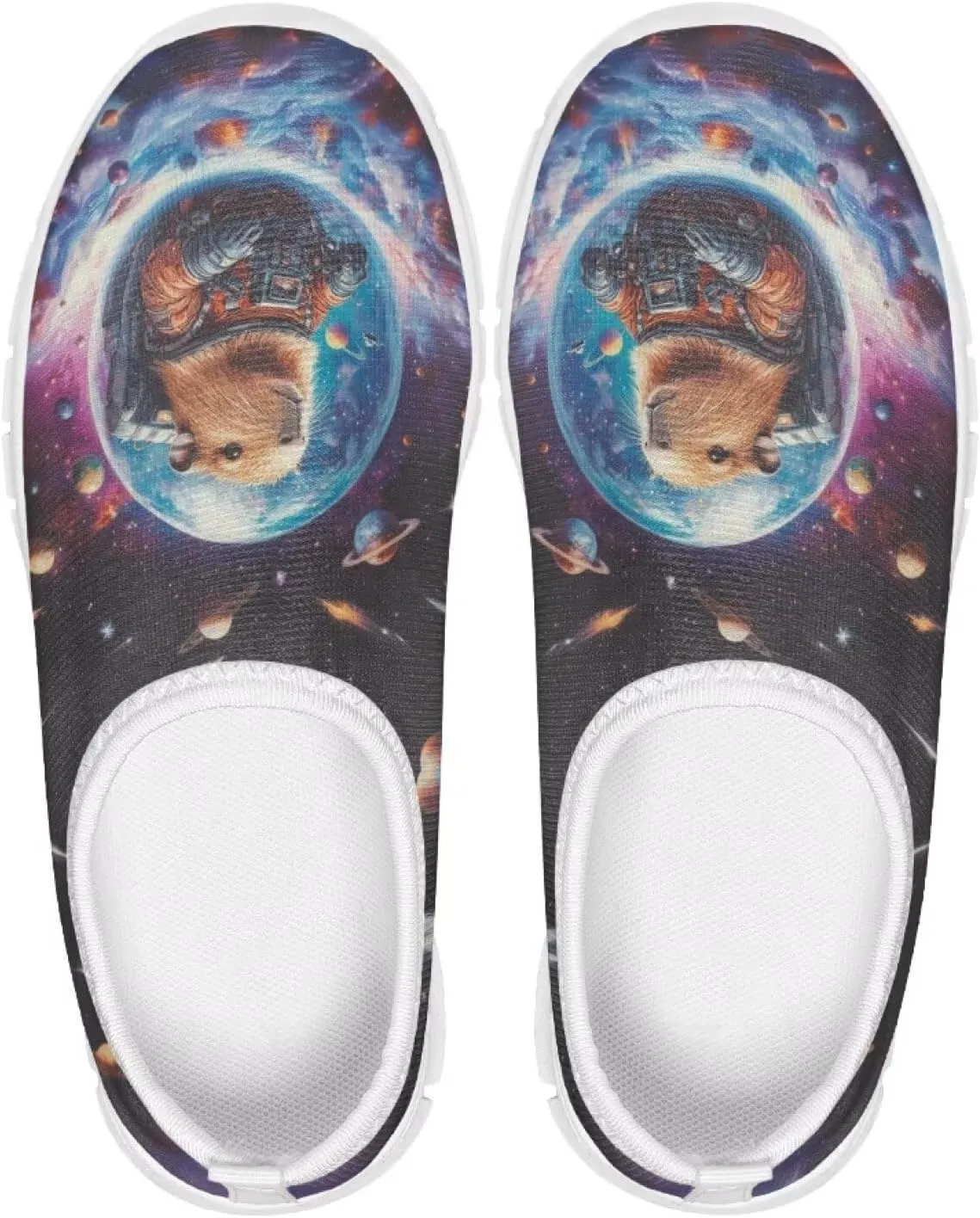 Boys Slip On Sneakers Cool Galaxy Themed Tennis Shoes Running Shoes