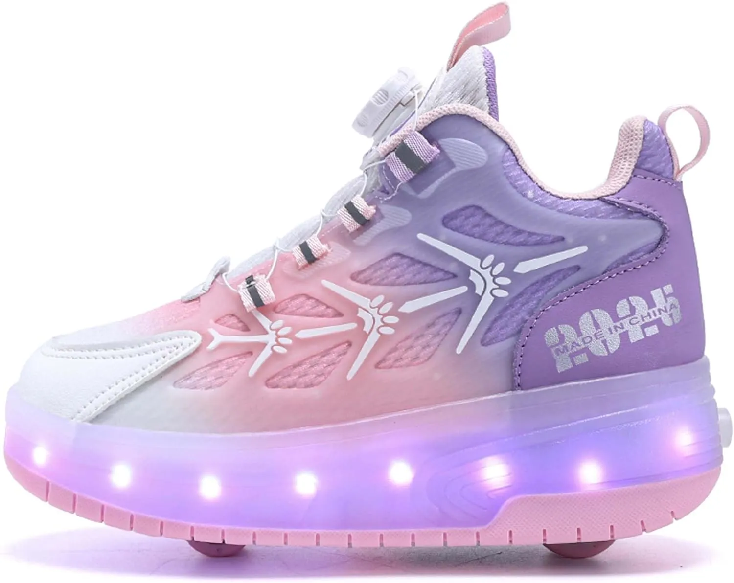 Children's Unisex Roller Skates Shiny Wheel Shoes Girls Shiny Roller Skates Sports Shoes Boys Rechargeable Sparkling Sports Shoes Gifts