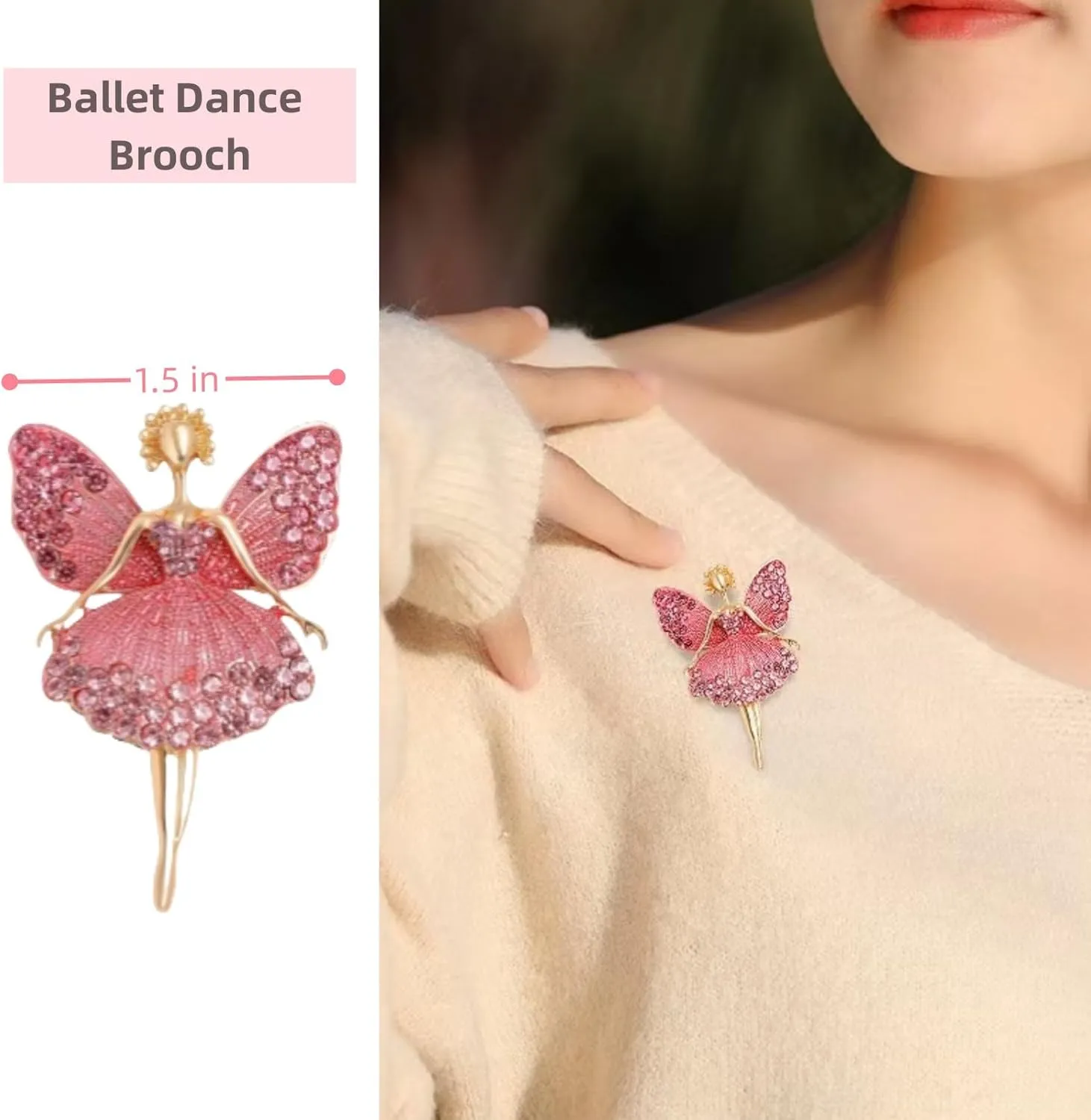 Cute Ballet Slipper Pouch Makeup Bag Dance Recital Gifts Ballerina Dancer Stuff Accessories Pointe Shoe Cosmetic Bag (Pink-B1)