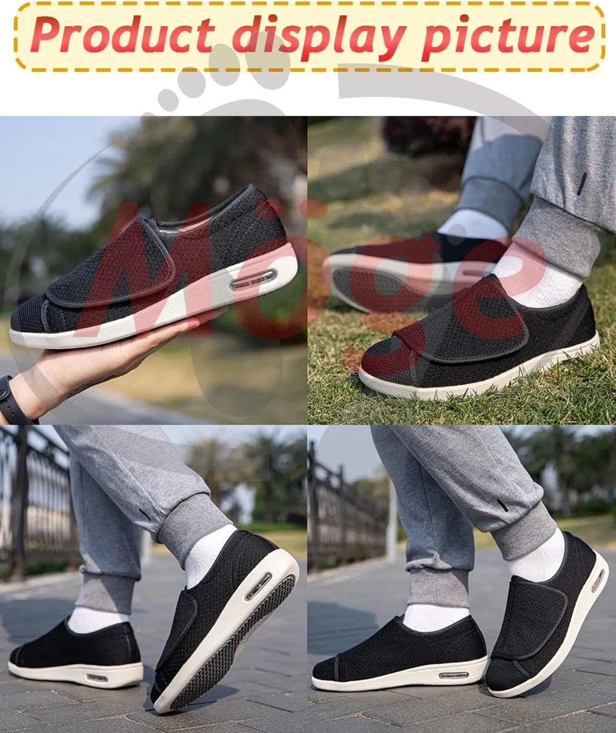 Edema Shoes for Swollen Feet Disability Shoes for Swollen Feet Mens Slip on Trainers Loafers Casual Breathable Slip-on Lightweight Comfortable Tennis Mesh Shoes