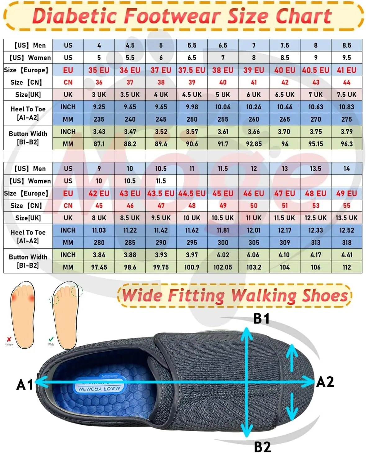 Edema Shoes for Swollen Feet Disability Shoes for Swollen Feet Mens Slip on Trainers Loafers Casual Breathable Slip-on Lightweight Comfortable Tennis Mesh Shoes