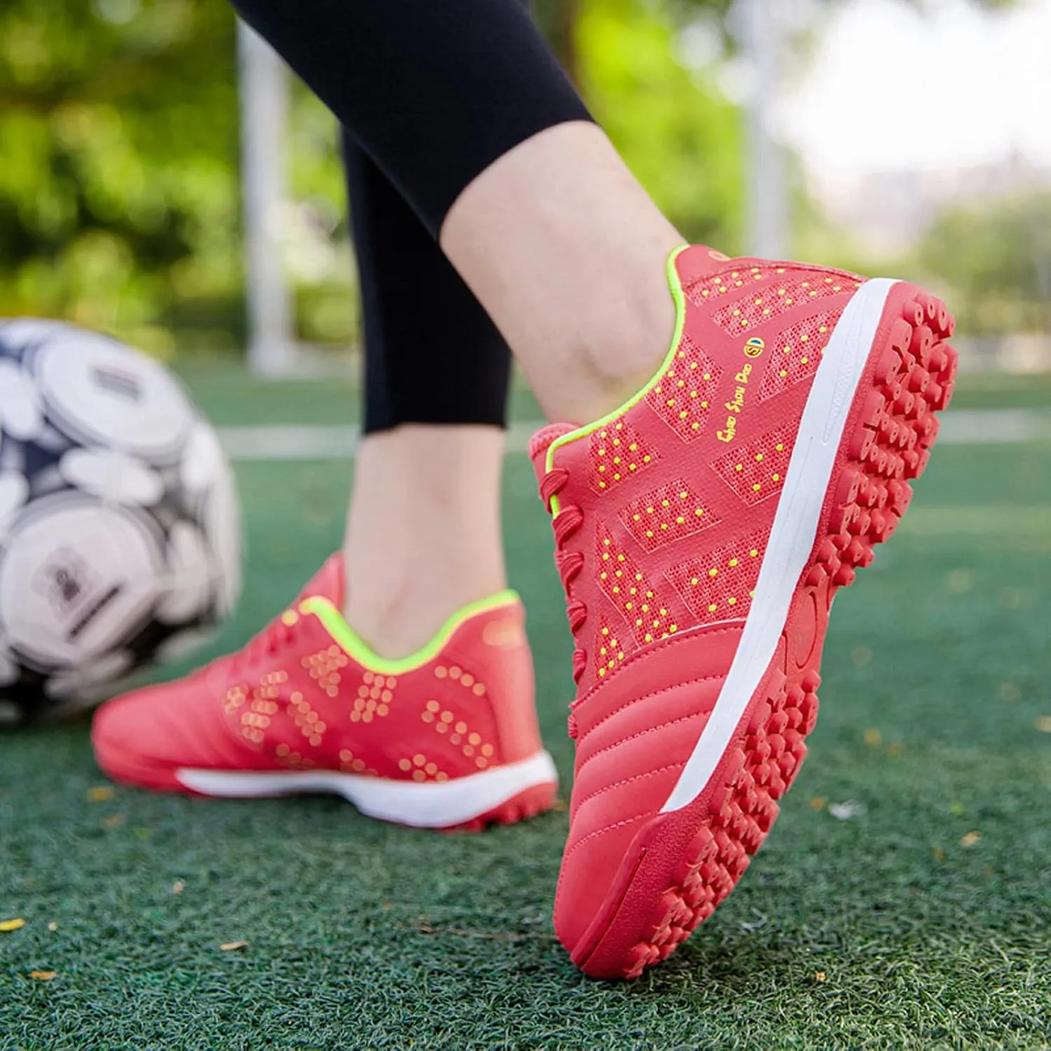 FLIOZY Football Shoes Men's Soccer Shoes Youth Professional Competition Breathable Low-Top Athletic Football Training Shoes for Outdoor Indoor Big Kids
