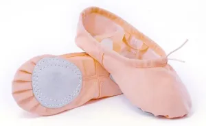 Girls Ballet Shoes Canvas Ballet Dance Slippers for Women Kids Children Classical Practice Split-Sole 5 Colors Adult Flat Dance(Fuse,24(15.5cm))