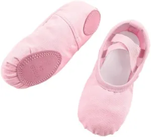 Girls Women Ballet Slippers Ballet Dance Shoes Adult Gymnastics Training Shoes Canvas Soft Sole Ballet Shoes(Pink,37)