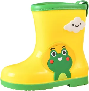 IWIHMIV Lightwight Waterproof Rain Boots Rubber Children Water Shoes Dinosaur Rain Boots for Boys