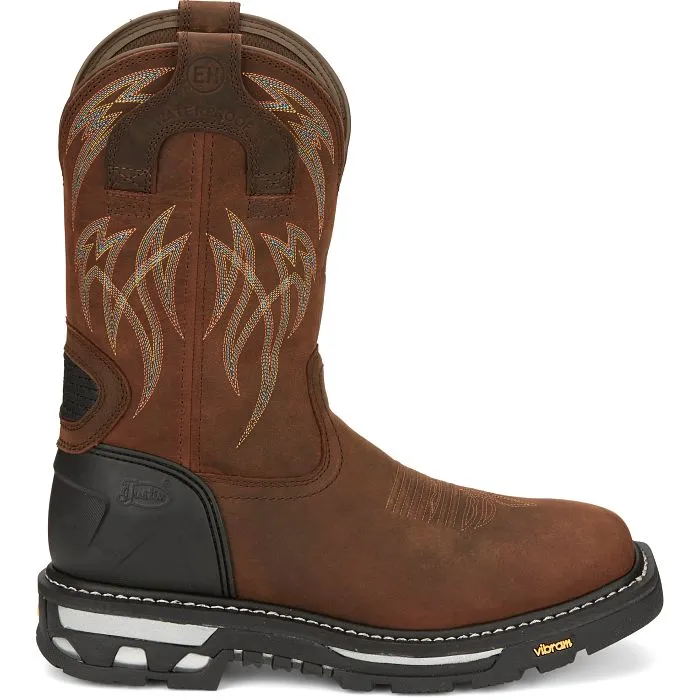 JUSTIN MENS FRONTLINE HIGHVIZ WATERPROOF WORKBOOTS STYLE CR2151