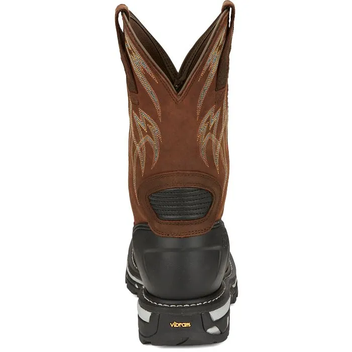 JUSTIN MENS FRONTLINE HIGHVIZ WATERPROOF WORKBOOTS STYLE CR2151