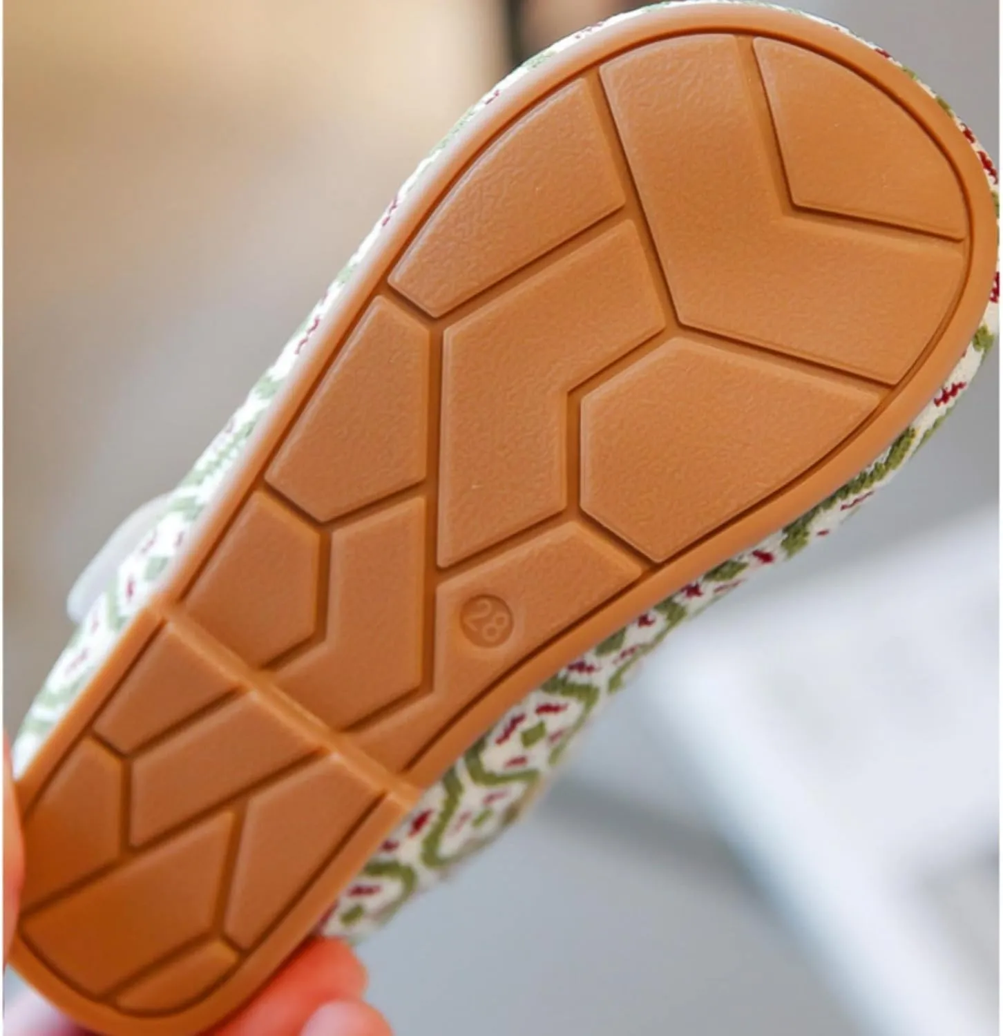 Kids Girls Casual Shoes Spring/Summer Short Heel Ethnic Printing Rubber Sole Birthday gift for 4 month old baby girl