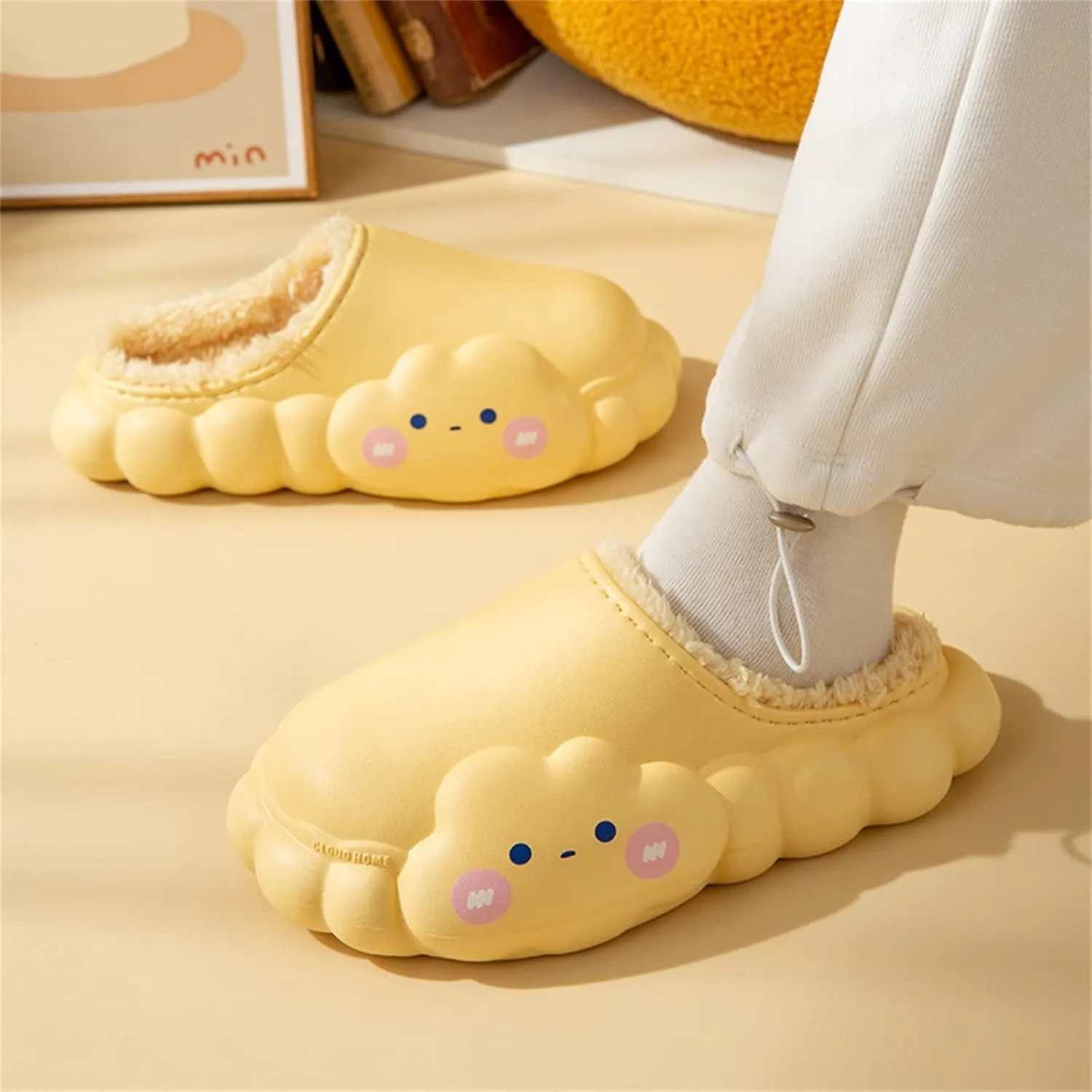 Kids Moccasins Slippers Autumn And Winter Girls And Boys Slippers Flat Bottom Non Slip Girls Furry Slippers