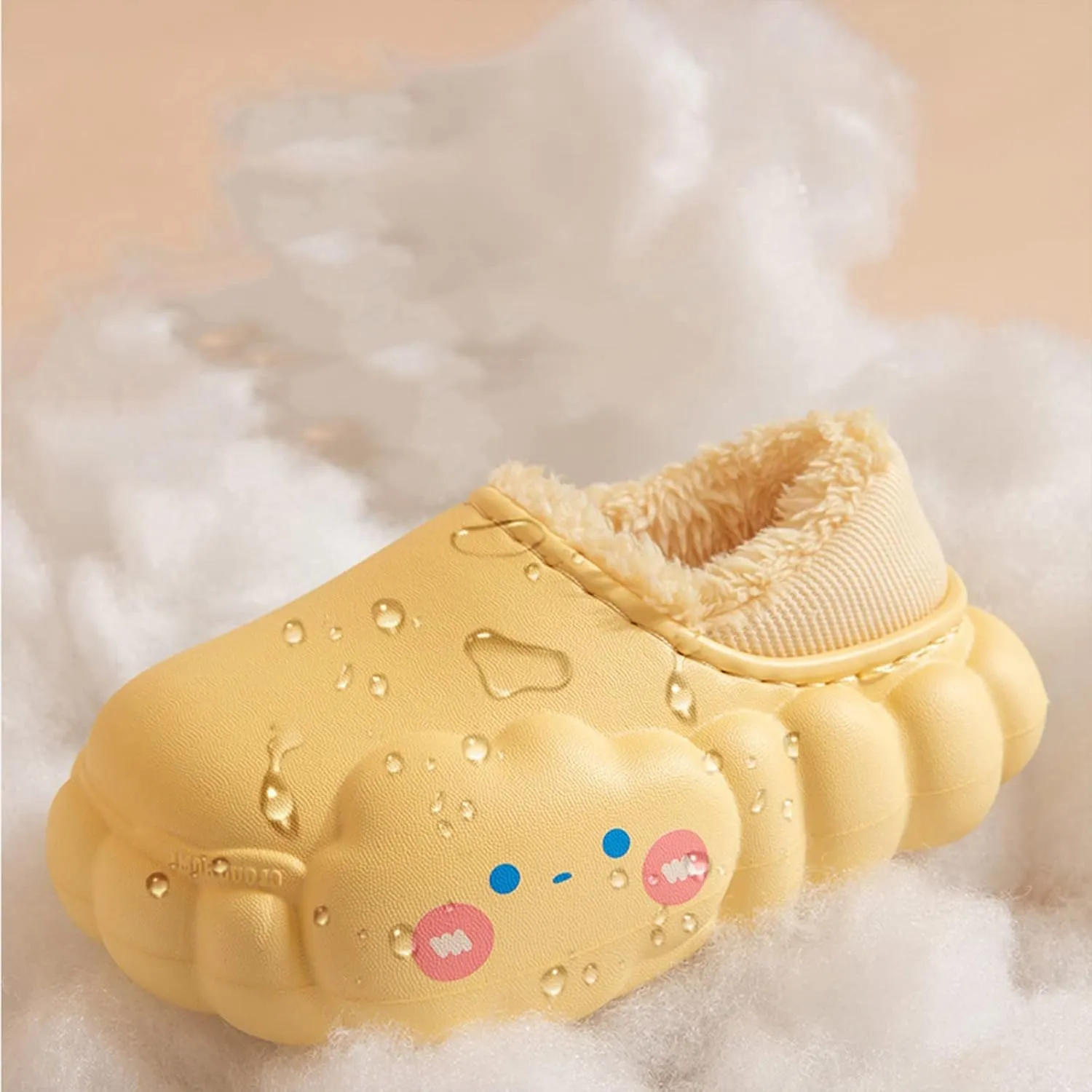 Kids Moccasins Slippers Autumn And Winter Girls And Boys Slippers Flat Bottom Non Slip Girls Furry Slippers