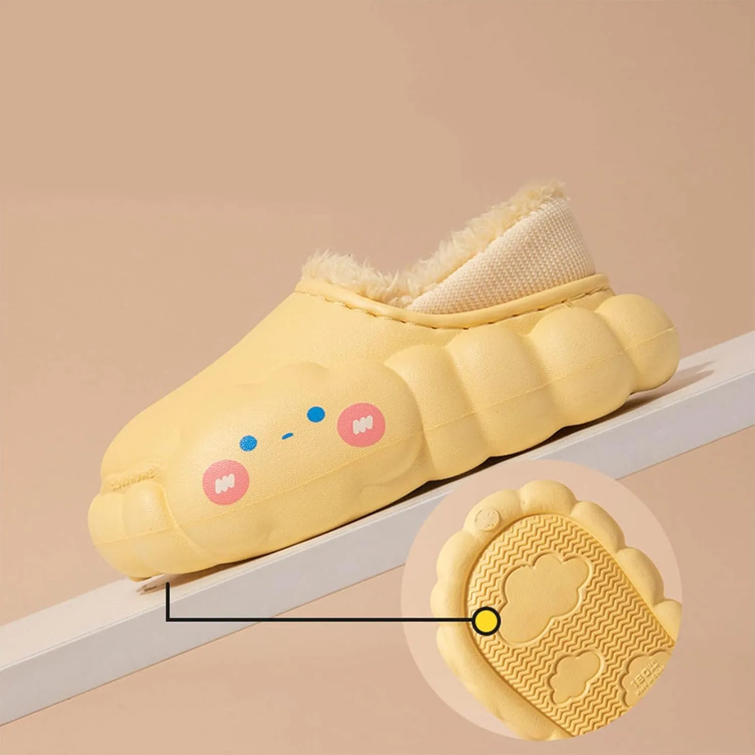 Kids Moccasins Slippers Autumn And Winter Girls And Boys Slippers Flat Bottom Non Slip Girls Furry Slippers