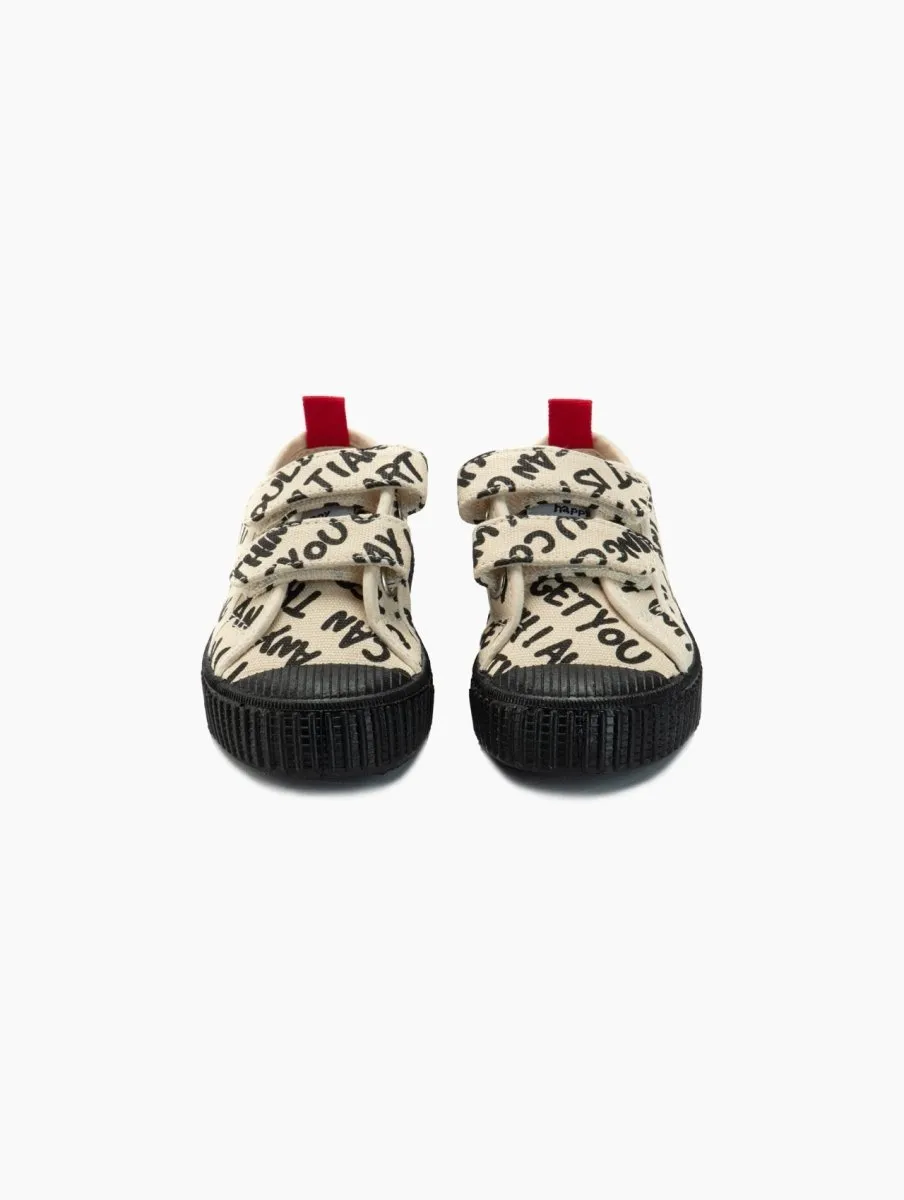 Letters Printed Canvas Shoes