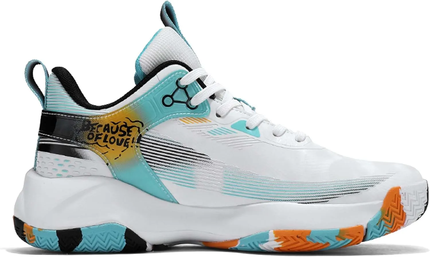 Men's Basketball Shoes Anti-Slip Sports Running Shoes Lightweight Breathable Athletic Shoes Outdoor Anti-Slip Training Tennis Shoes