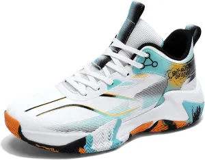 Men's Basketball Shoes Anti-Slip Sports Running Shoes Lightweight Breathable Athletic Shoes Outdoor Anti-Slip Training Tennis Shoes