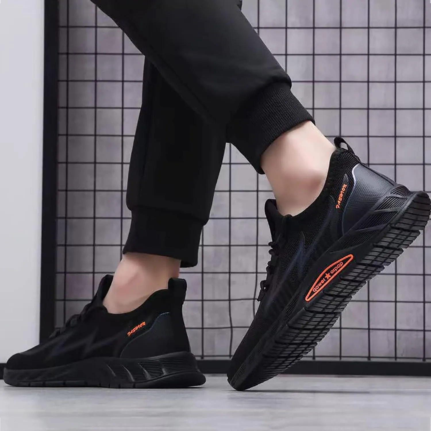 Mens Slip on Sneakers White Shoes Men Breathable Mesh Fashion Sneakers Shoe Slip on Lightweight Breathable Fashion Mens Ons Barefoot Shoes