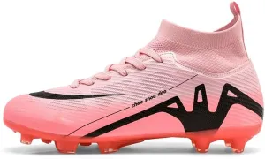Men's Soccer Cleats Football Shoes High-Tops Non-Slip Spikes Indoor Outdoor Firm Ground Turf Sports Athletic Combat Boots
