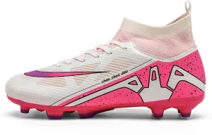 Men's Soccer Cleats Football Shoes High-Tops Non-Slip Spikes Indoor Outdoor Firm Ground Turf Sports Athletic Combat Boots