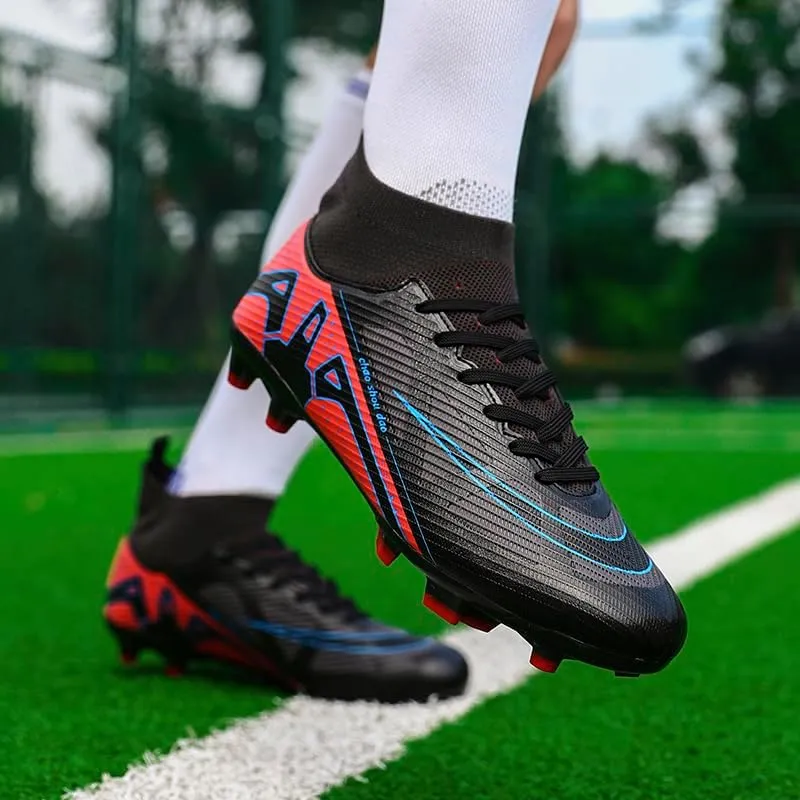 Men's Soccer Cleats Football Shoes High-Tops Non-Slip Spikes Indoor Outdoor Firm Ground TurfSports Athletic Combat Boots