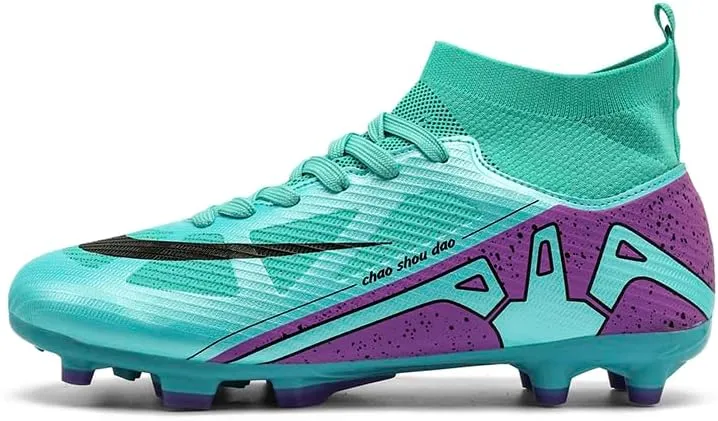 Men's Soccer Cleats Football Shoes High-Tops Non-Slip Spikes Indoor Outdoor Firm Ground TurfSports Athletic Combat Boots