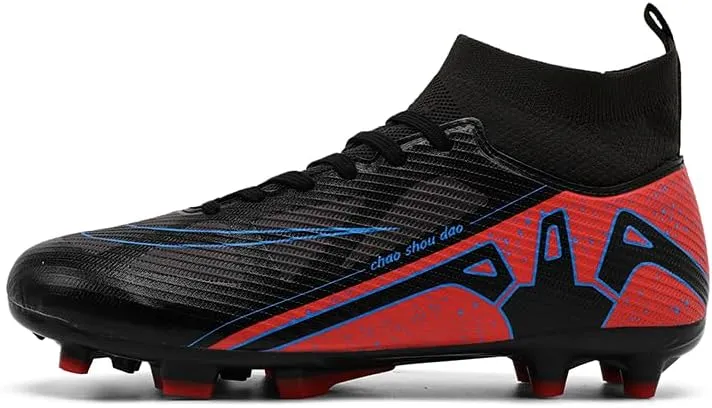 Men's Soccer Cleats Football Shoes High-Tops Non-Slip Spikes Indoor Outdoor Firm Ground TurfSports Athletic Combat Boots