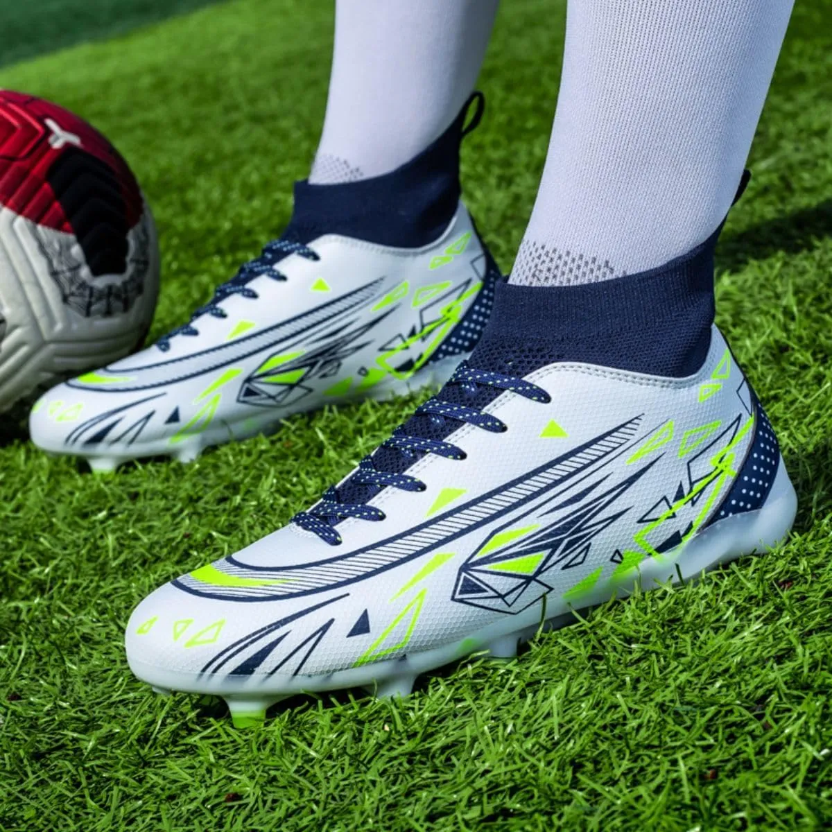 Men's Soccer Cleats Turf AG Shoes Boys Indoor Outdoor Footall Sneaker Youth Ankle Boots for Kids