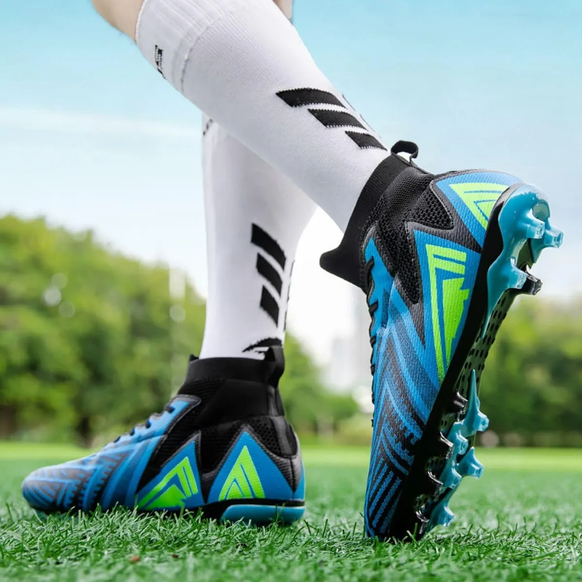 Men's Soccer Cleats Turf AG Shoes Boys Indoor Outdoor Footall Sneaker Youth Ankle Boots for Kids