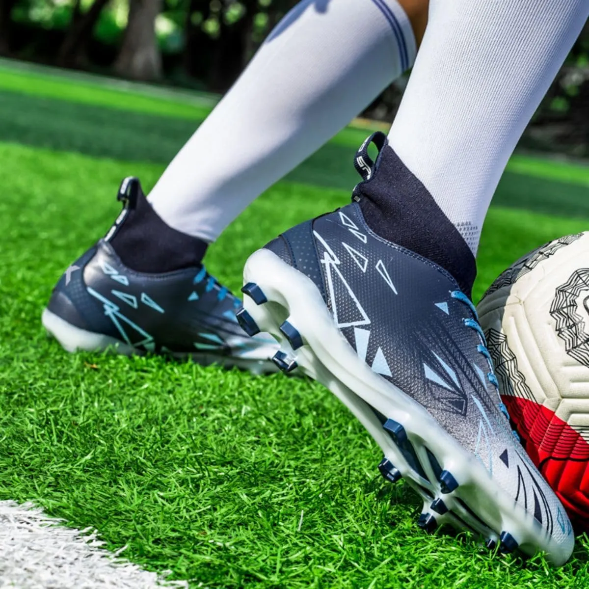 Men's Soccer Cleats Turf AG Shoes Boys Indoor Outdoor Footall Sneaker Youth Ankle Boots for Kids