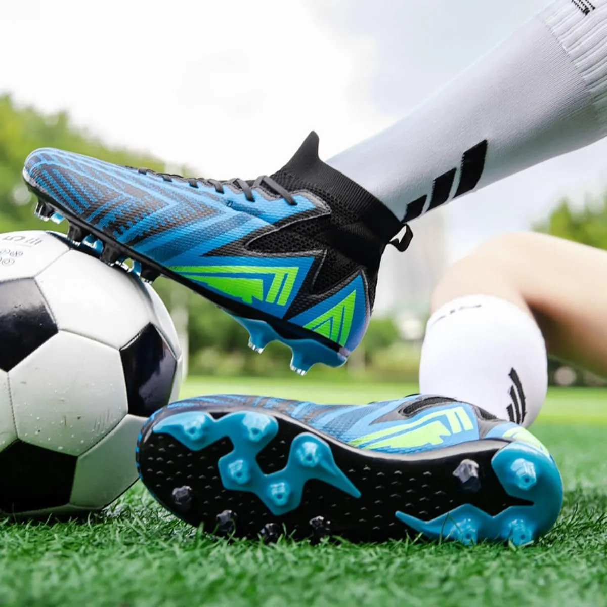 Men's Soccer Cleats Turf AG Shoes Boys Indoor Outdoor Footall Sneaker Youth Ankle Boots for Kids