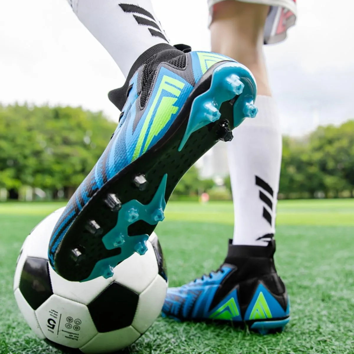 Men's Soccer Cleats Turf AG Shoes Boys Indoor Outdoor Footall Sneaker Youth Ankle Boots for Kids