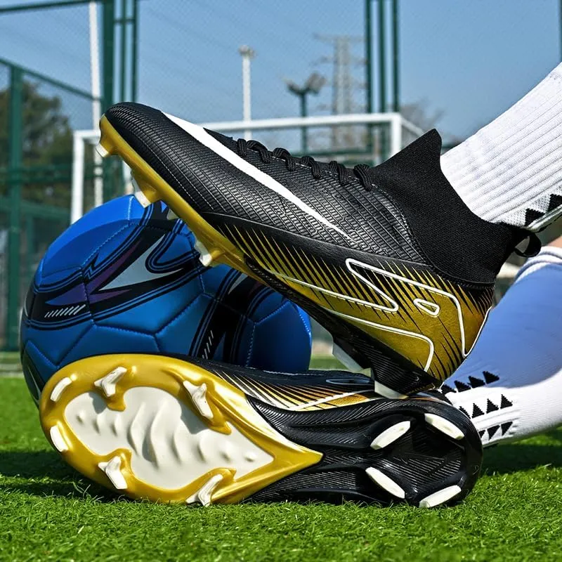 Men's Soccer Shoes High-Top Soccer Cleats AG FG TF Football Boots Outdoor Indoor Breathable Athletic Professional Spikes Youth Boys Football Shoes