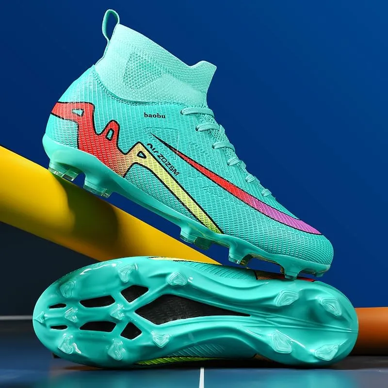Men's Soccer Shoes High-Top Soccer Cleats AG FG TF Football Boots Outdoor Indoor Breathable Athletic Professional Spikes Youth Boys Football Shoes