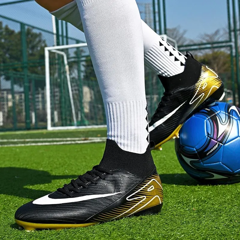 Men's Soccer Shoes High-Top Soccer Cleats AG FG TF Football Boots Outdoor Indoor Breathable Athletic Professional Spikes Youth Boys Football Shoes