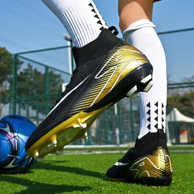 Men's Soccer Shoes High-Top Soccer Cleats AG FG TF Football Boots Outdoor Indoor Breathable Athletic Professional Spikes Youth Boys Football Shoes