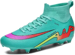 Men's Soccer Shoes High-Top Soccer Cleats AG FG TF Football Boots Outdoor Indoor Breathable Athletic Professional Spikes Youth Boys Football Shoes