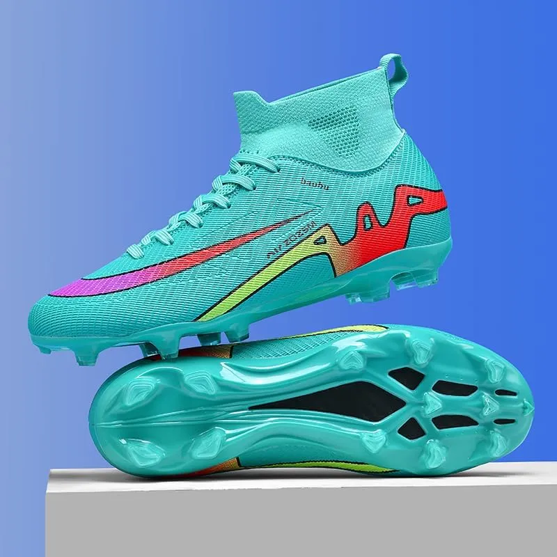 Men's Soccer Shoes High-Top Soccer Cleats AG FG TF Football Boots Outdoor Indoor Breathable Athletic Professional Spikes Youth Boys Football Shoes