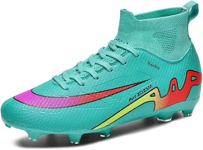 Men's Soccer Shoes High-Top Soccer Cleats AG FG TF Football Boots Outdoor Indoor Breathable Athletic Professional Spikes Youth Boys Football Shoes