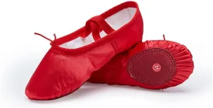 MSMAX Girls Ballet Shoes Toddler Costume Dancing Flats for Kids (Toddler/Little Kid/Big Kid)